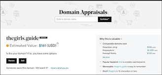 GoDaddy domain appraisal